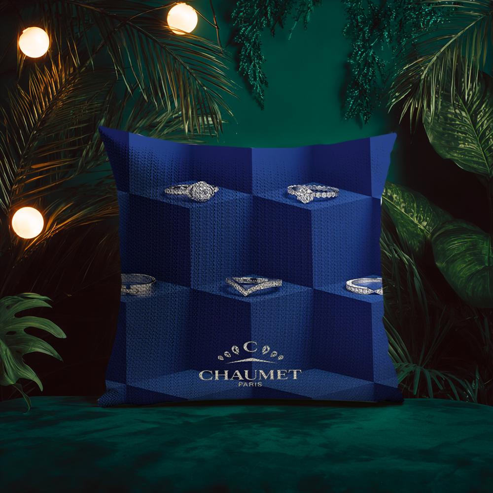 

Romantic Poetic Design Style ChaumetA Cushion Cover Silky elegant Comfort Sofa Bed Invisible zipper Beach pillowcase 30X30cm