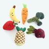 Plush Vegetable Dog Toy Boredom Stress Relief Stuffed Fruit Pet Chew Interactive