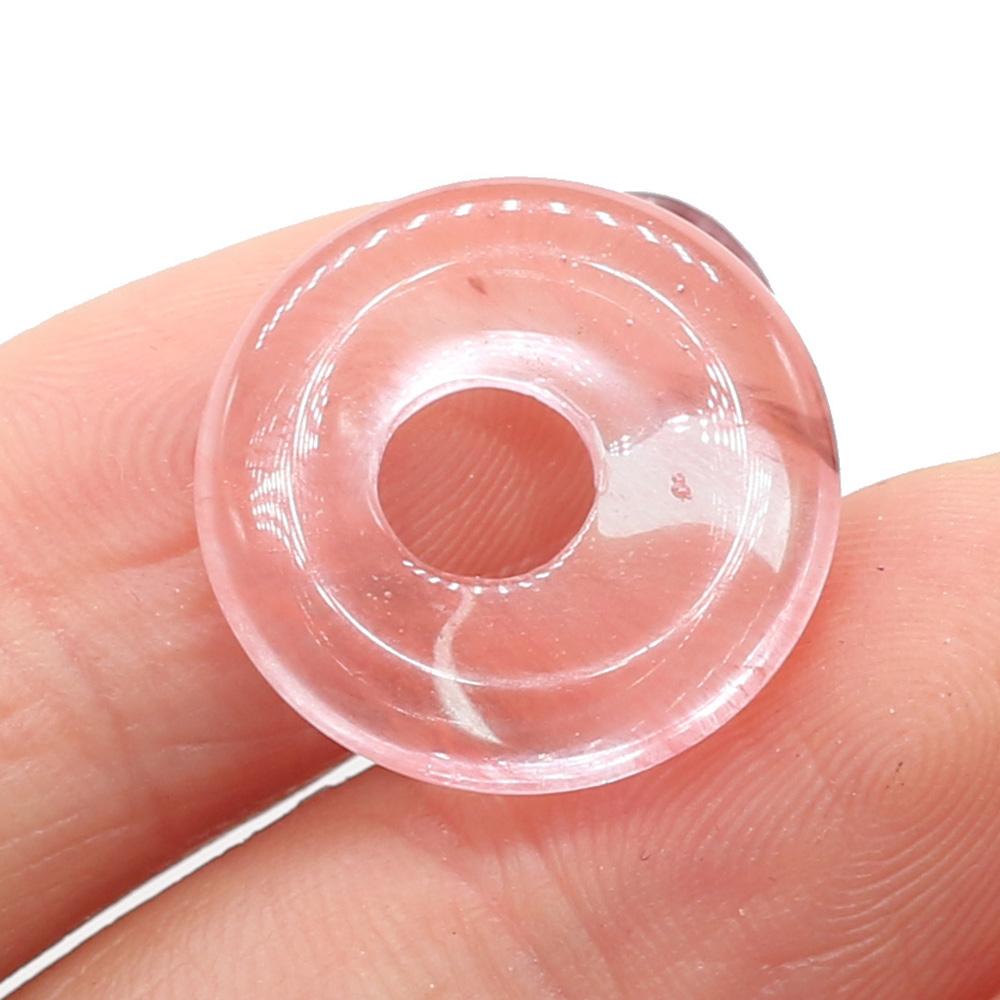 5Pcs Round Natural Stone Big Hole Beads Healing Crystal Gemstone Loose Beads for Jewelry Making DIY Necklaces Accessories 18x18mm