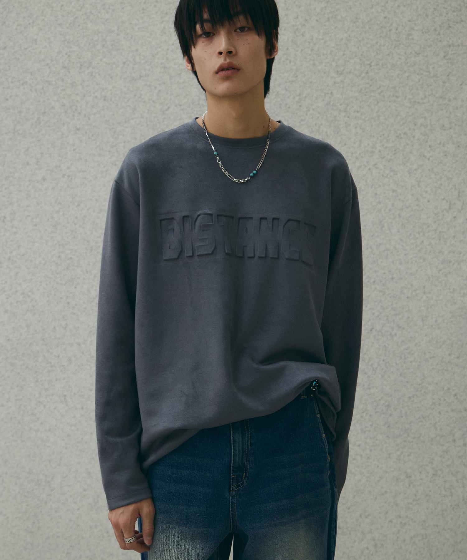 Divine Distance Marked Suede Long Sleeve [Charcoal] Xl