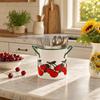 Retro Style Kitchen Storage Bucket With Divider Iron Material Draining Rack Durable Construction 4 Grids Kitchen Storage Box