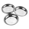 10Pcs Stainless Steel Soy Sauce Dish 4Inch Round Seasoning Plate for Dipping Sauces Condiments Sushi Ketchup Mustard Mayonnaise