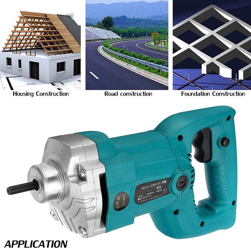 800W/1200W/1560W Electric Concrete Vibrators Needle Lightweight Concrete Mixer Strong Motor Construction Tools