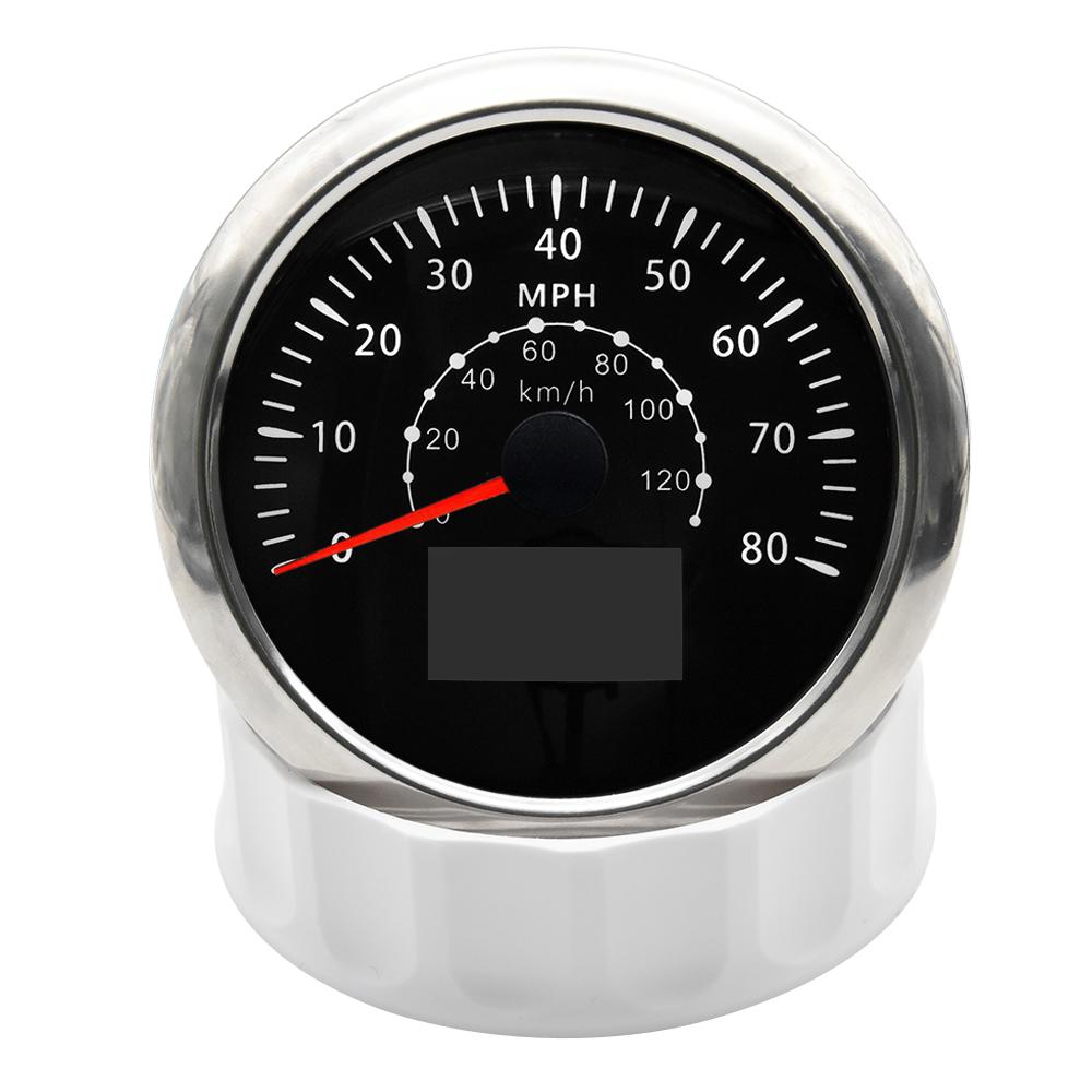 Wasserdichter 85-mm-GPS-Tachometer, 7 Farben, LED-Hintergrundbeleuchtung, Kilometerzähler, Fahrt, ODO COG für Marine, Boot, Auto, Motorrad