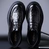 2025 New Hollow Leather Shoes British Style Leather Men's Shoes Platform Breathable High-end Leather Shoes Men's Summer Trend