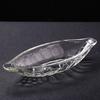 2pcs Transparent Boat Shaped Ice Cream Bowl Acrylic Salad Serving Bowl Snack Tray  Hotels