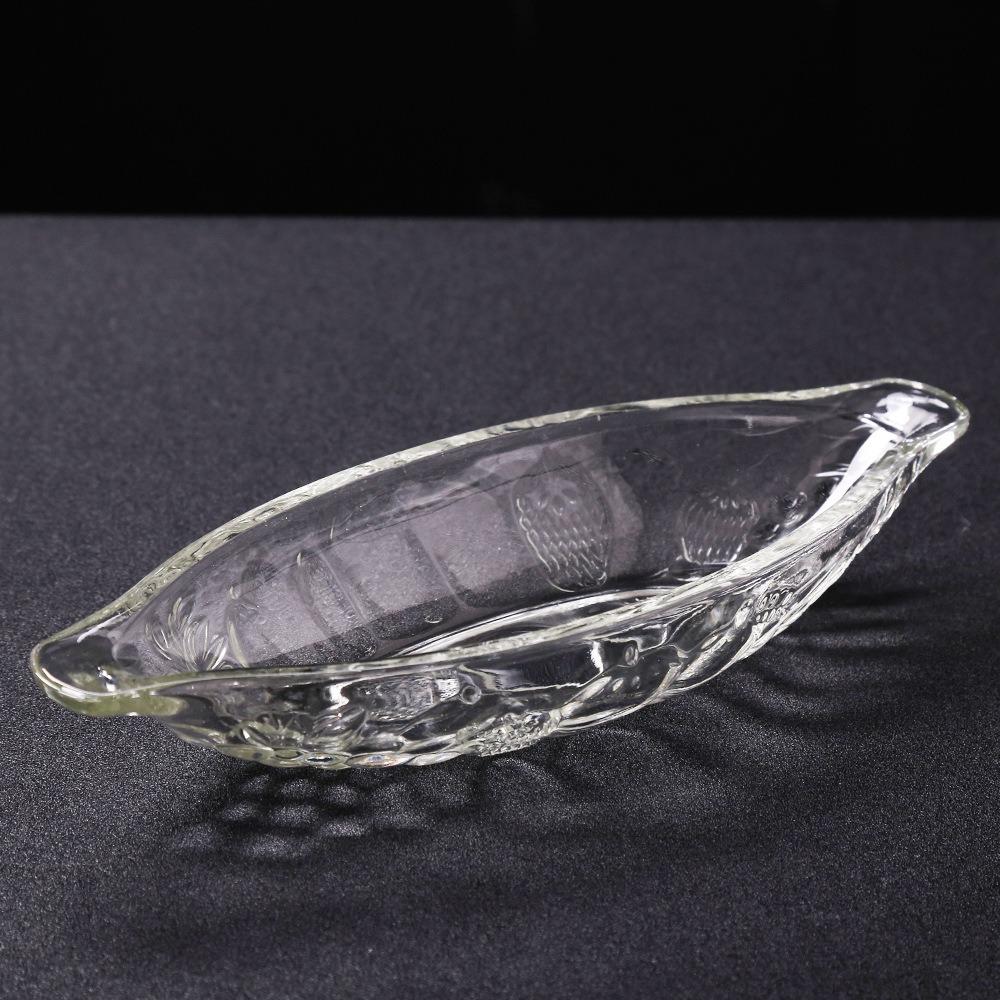2pcs Transparent Boat Shaped Ice Cream Bowl Acrylic Salad Serving Bowl Snack Tray  Hotels