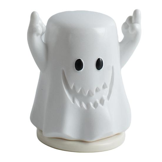 Middle Finger Ghost Toothpick Box, Halloween Ghost Toothpick Holder Dispenser, Dental Floss Swabs Toothpick Container for Kitchen Countertop