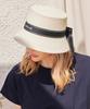 Bajal Ribbon Paper Bucket Hat Cream