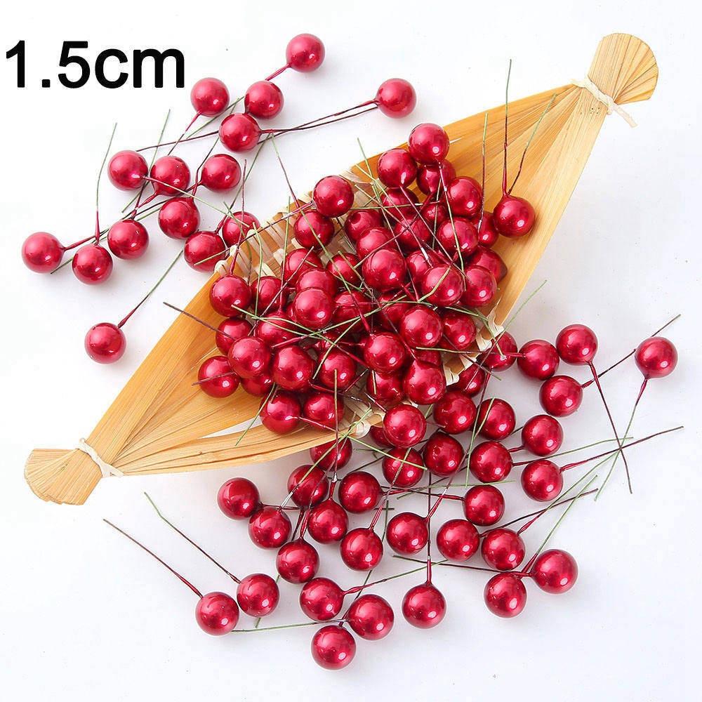 50/100Pcs Christmas Decoration Berry Christmas Tree Ornament for Home Room Decor Xmas New Year 2025 DIY Gifts Wreath Accessories