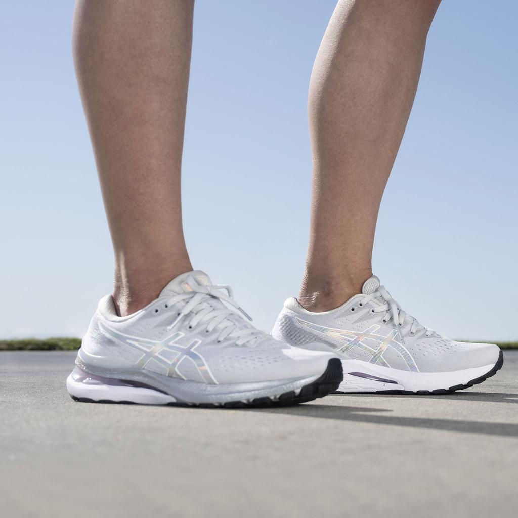 Asics Gel Kayano 28 Platinum Women Sneakers Grey Glacier-Grey White 1012B133-020
