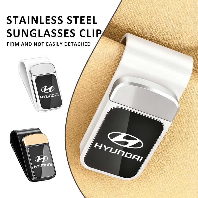 For Hyundai Car Sun Visor Glasses Holder Eyeglass Mount Compact Clip Interior Accessories GDi N Line i10 Azera Genesis G70 G80 R5