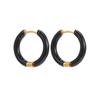Fashion Fine Jewelry Earrings 2023 Women Simple Small 12mm Huggie Cartilage 18K Gold Plated Stainless Steel Enamel Hoop Earrings