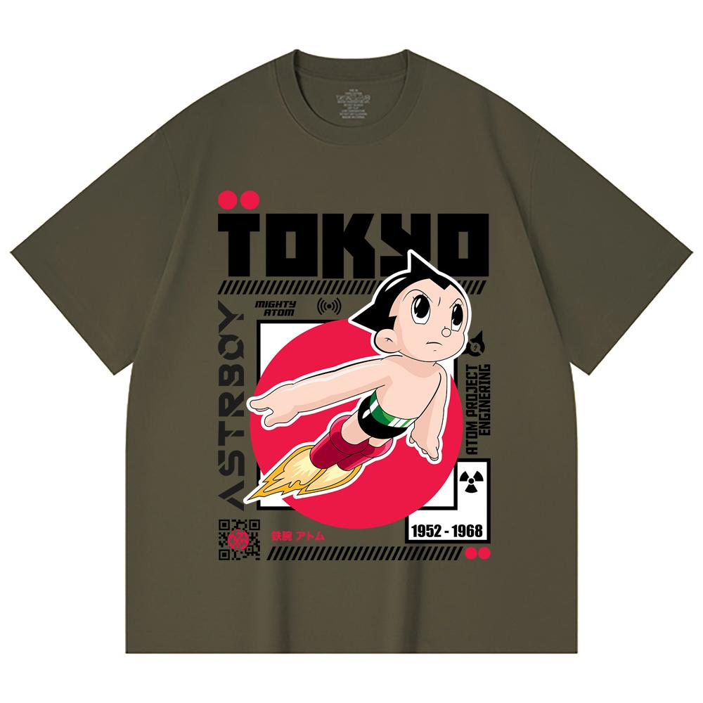 230 g/m² 100% Baumwolle Astro Boy V2 Druck Unisex Schweres Baumwoll-T-Shirt