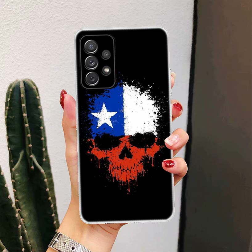 Chile Flag For Samsung Galaxy A17 A16 A15 A14 A13 A56 A55 A54 A53 Phone Case A36 A35 A34 A33 A26 A25 A24 A23 A05S A04S Galaxy A1