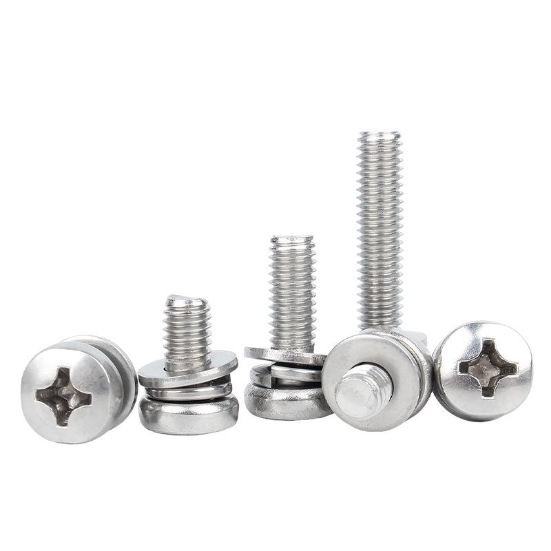 316 Stainless Steel Phillips Round Head Screw and Washer Set (M2-M8 Series)