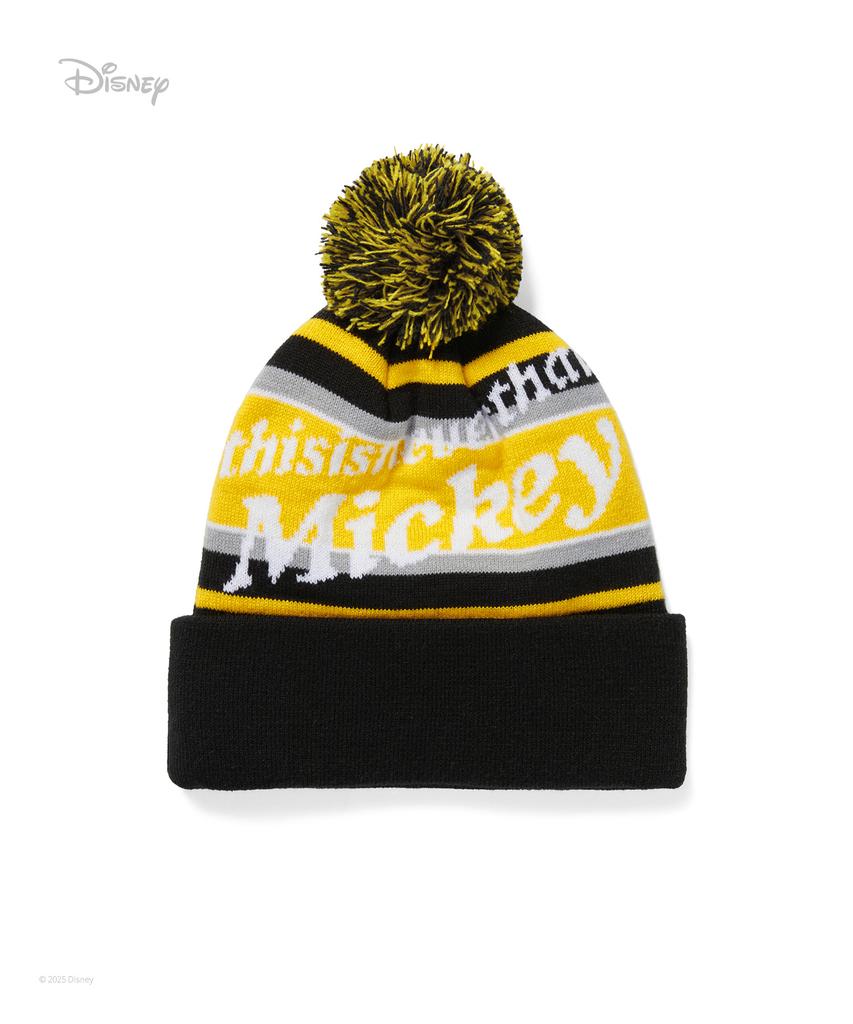 THISISNEVERTHAT Tnt_Mickey_Pom Beanie Black/Yellow