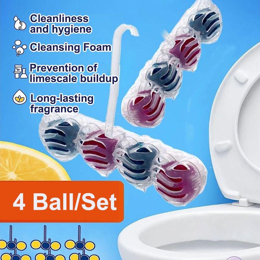 Multi Scents Hanging Toilet Cleaner Balls Blue Bubble Long Lasting Fragrance Bathroom Cleaning Ball Dirt Removing