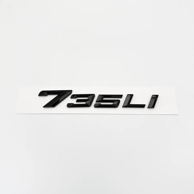 ABBS1 New Font Numbers Letters 735i 740i 760i 735Li 740Li XDrive Chrome Silver Black ABS Emblem for 7 Series Car Trunk Logo Sticker