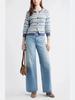Yuehe Cross Women's Retro Embroidered Striped Sweater - 2026 Fashion Boutique Bestseller