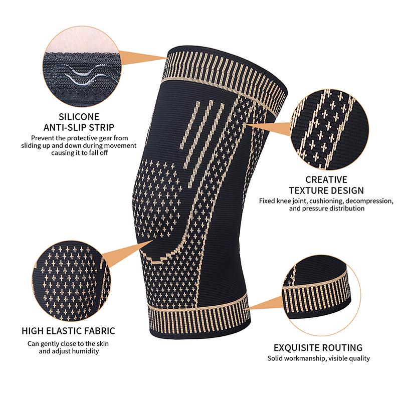 1PC Sports Fitness Kneepad Braces Elastic Nylon Sport Compression Knee Pad Sleeve Brace Running Basketball Volleyball Supp Practical Use