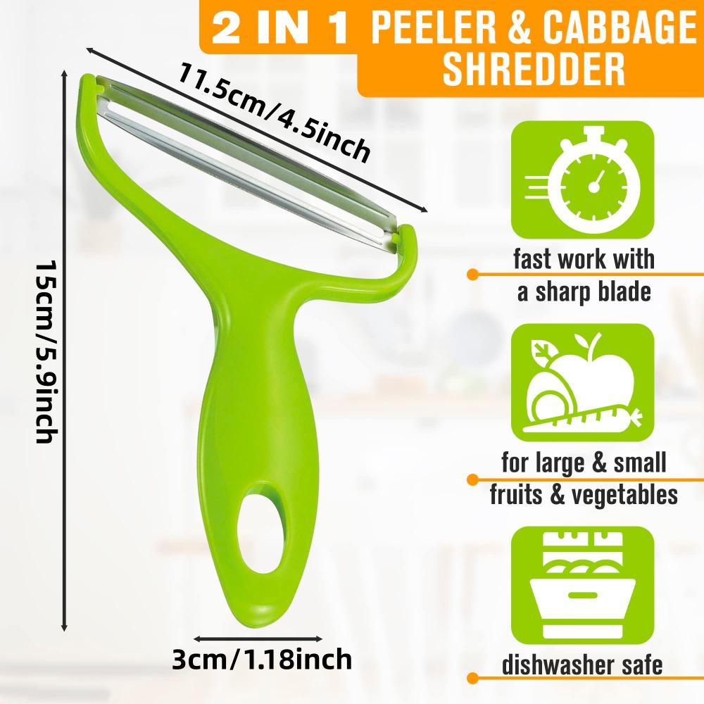 Cabbage Shredder Slicer Peeler, Large Size, Vegetable Cutter for Purple Cabbage, Lettuce, Wide Mouth Peeling Knife, Food Contact Safe