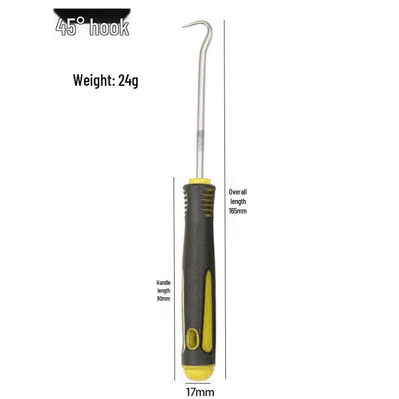 Extended Length Car Seal Hook & Screwdriver Set - 4 Pieces for Tire Repair and Sealing Ring Removal