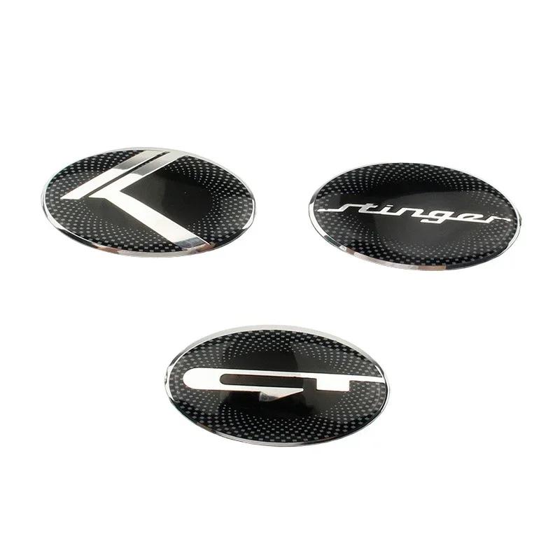 Autocollant Voiture Chaud 2026 6x3.3cm Autocollant Cache Logo Emblème Volant Voiture pour KIA K2 K3 K5 K7 K9 Picanto Stinger Forte Sorento S