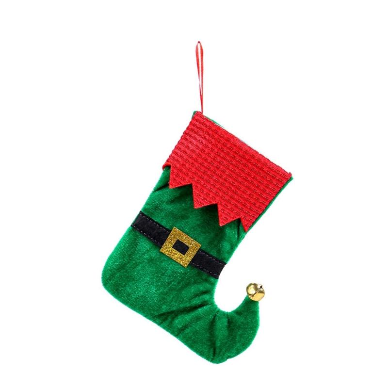 Festival Spotted Christmas Stockings Christmas Gathering Essential Stylish Hanging Stockings with Adjustable Belts