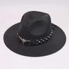 New personalized belt big bull head western cowboy hat men's and women's sun hat outdoor sports straw hat