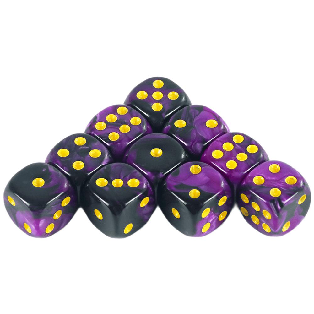 Mix Color Effect 12mm D6 Cube Playing for Gambling Board Game,Tabletop Game, Games Poker Dice