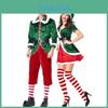 Luxurious Adult Christmas Santa's Helper Elf Cosplay Costume For Festive Parties
