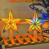 Five-pointed Star Christmas Tree Topper Glitter Shining Glowing Star Light  New Year Celebration