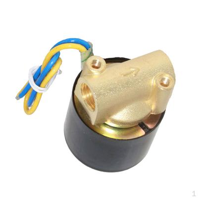 Electroválvula de latón de 12 voltios y 1/4" para aceite, de -5 a 80 °C