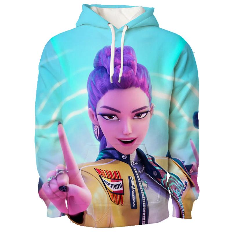 Kpop Dämonenjäger Hoodies 3D Gedruckt Herren Damen Lässiger Pullover Mode Sweatshirts Unisex Kleidung Weiblich Harajuku Streetwear