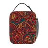 Africa Ethnic Tribal Art Insulated Lunch Bag African Bogolan Print Portable Thermal Cooler Oxford Lunch Box Food Bento Tote Bag