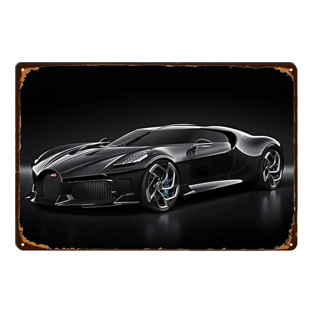 Sports Car Racing Poster Rust Shabby Tin Sign Art Decor Garage Bar Man Cave Signs Decorative Plaques Wall Metal Tin Plate Sig