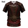 Summer New Men's T-shirt 3D Printed Armor Pattern Fashionable and Trendy Comfortable Round Neck Plus Size Short Sleeve