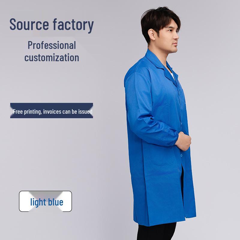 Thickened Blue Overalls for Autumn/Winter: Warm, Customizable Work Clothes for Laboratory or Warehouse