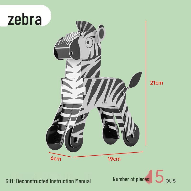 

3D Пазл Крокодил Животное DIY Поделка Бумажная Модель Обучающая Игрушка для Детей