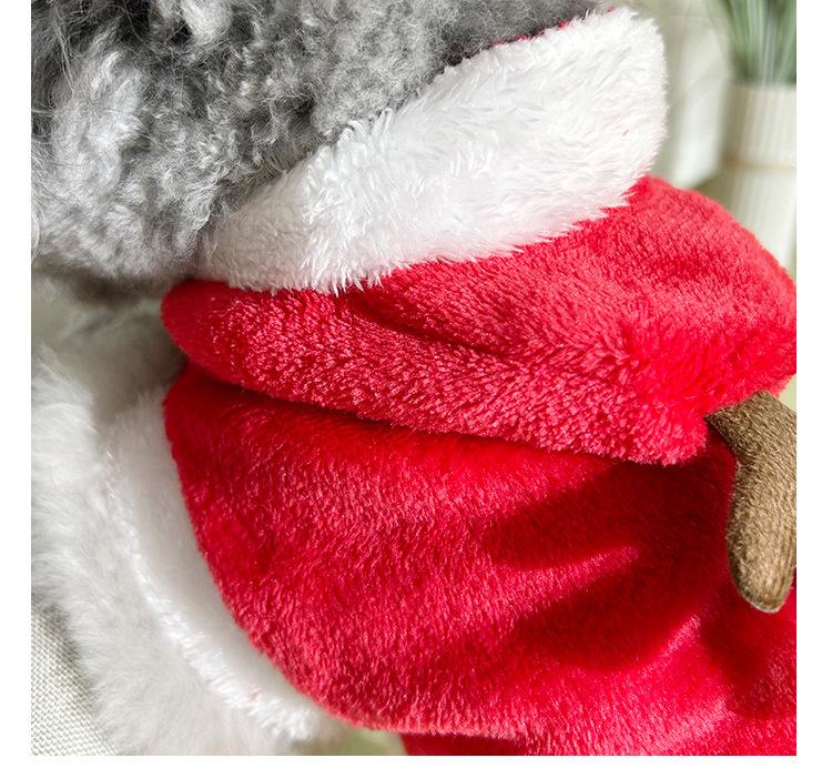 Christmas Teddy Bear Formal Wear for Dogs & Cats - Thickened Autumn/Winter Two-Legged Pet Clothing