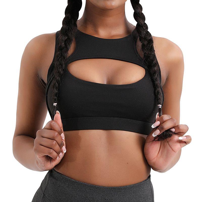

Fashion Outwear Big Chest Sports Intimates Bubble Wrap Push up Sports Bra Running Fitness Yoga Underwear Intimates Sports Vest XL Black