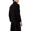 Emporio Armani Solid Color Reversible Plain Knit Logo Full Zip Long Sleeve Jacket Men jackets Black 3R1MBA1-JHSZ1-0999