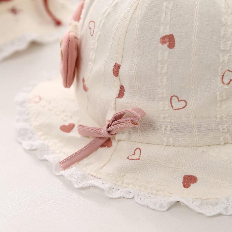 Wiosenna czapka przeciwsłoneczna dla dziecka z kokardką - Uroczy koreański styl