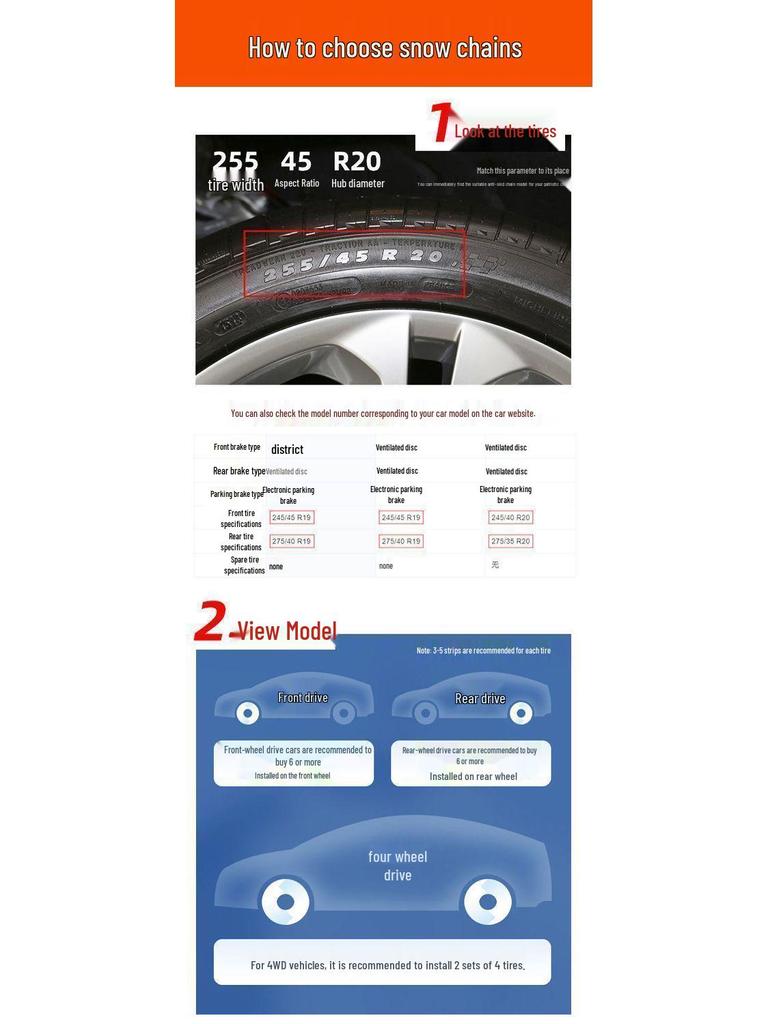 Universelle Schneeketten für Autoreifen - Rutschfest, Nicht beschädigend, Passend für Limousinen, Robuste Eisenkonstruktion