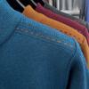 Exquisite Craftsmanship Men'S Half Zipper Sweater Autumn Winter Quality Striped Long Sleeve Knitted Sweater Business Menswear