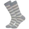 Men's Plus Size Striped Knee-High Socks - Trendy European & American Style for Autumn/Winter