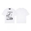 Unisex Oversized Cotton T-Shirt With Vintage Letter Print Art Portrait Design Loose Fit Casual Wear