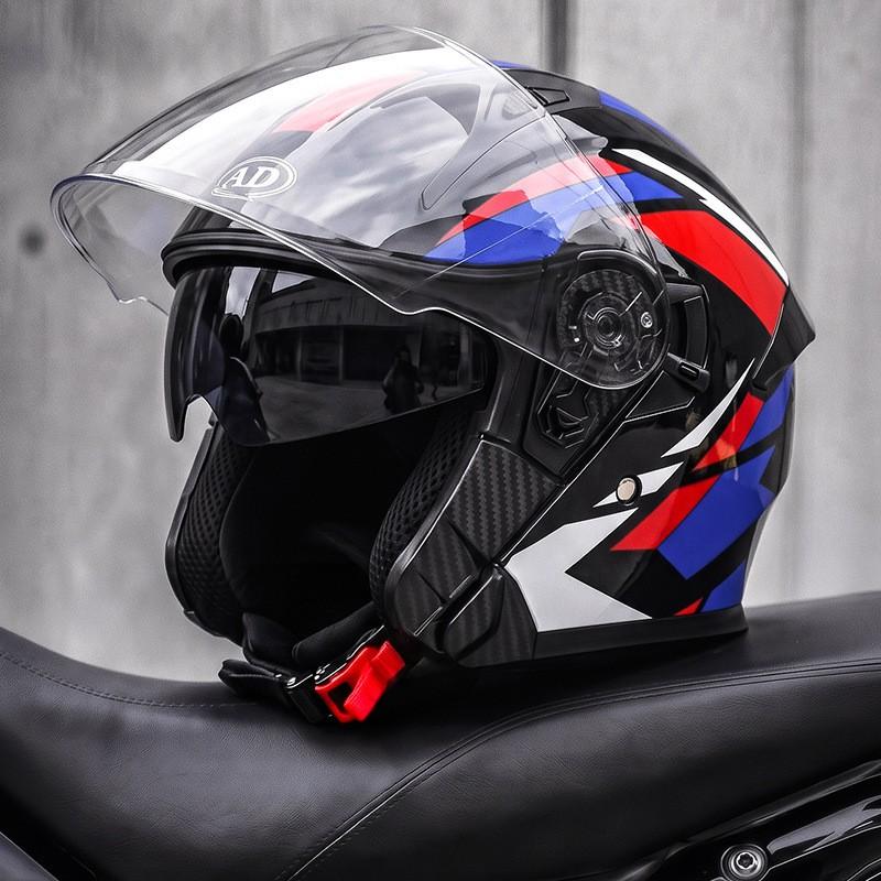 AD 3/4 Motorcycle Helmet Men Women 3C Certified Universal Season Half Electric Scooter