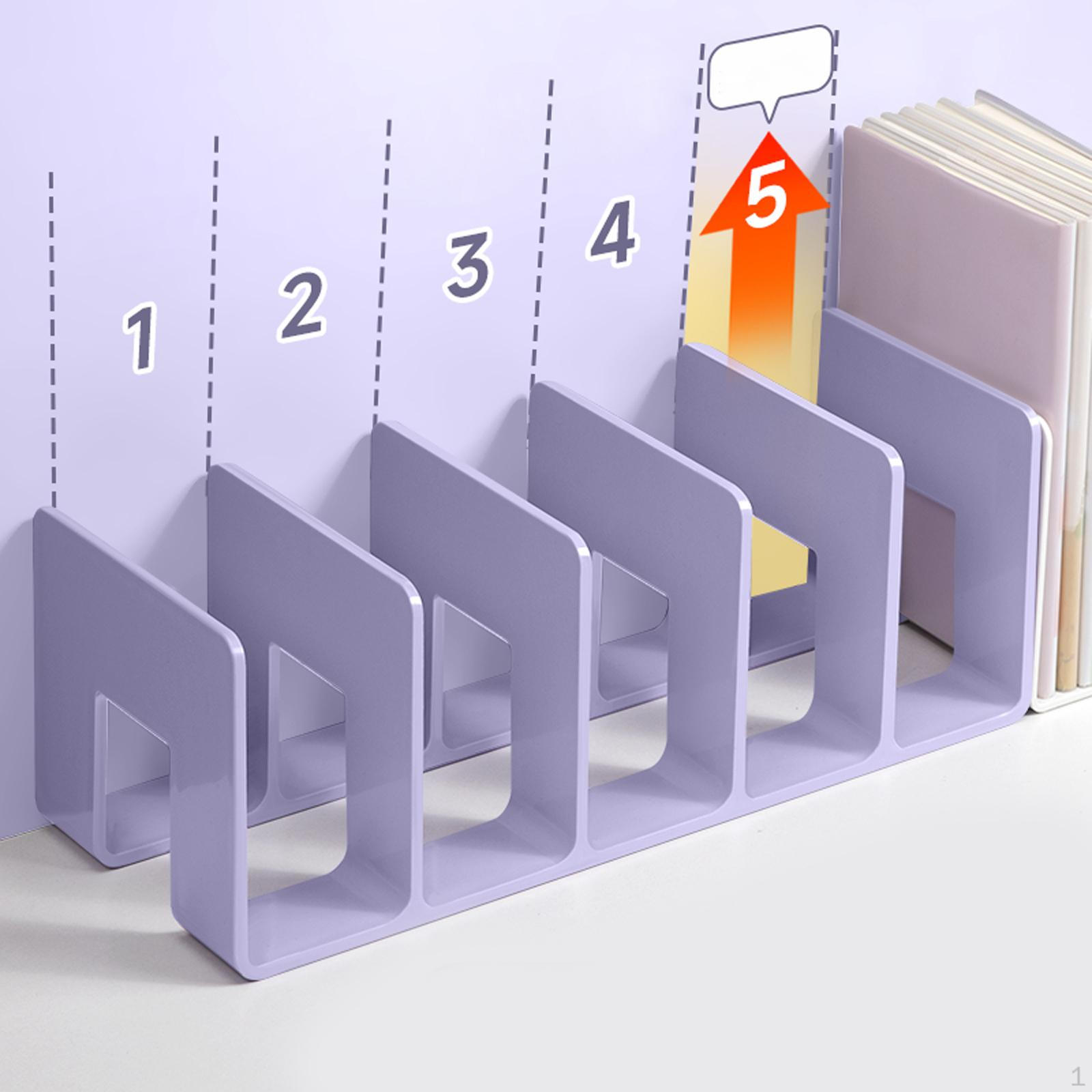 Акриловый настольный органайзер с 5 отделениями подставка для книг папка для ноутбука держатель для файлов вертикальная секция 1149₽